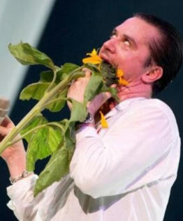 mike patton eating a flower